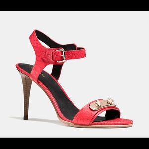 Coach Red Sandal. All Genuine Leather. Size 10